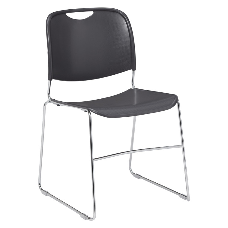 8500 Series Ultra Compact Plastic Stack Chair, Gunmetal
