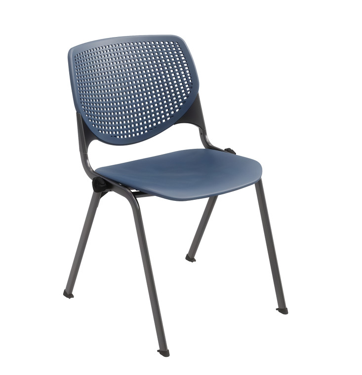 KFI Studios Kool Stacker, Navy Seat and Back with Black Frame