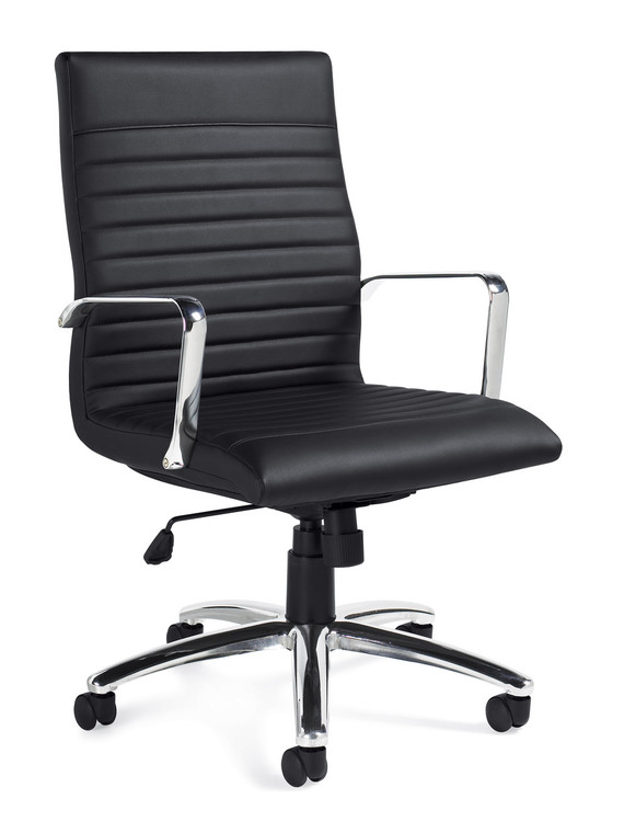 Offices to Go Luxhide Managers Chair in Black Luxhide