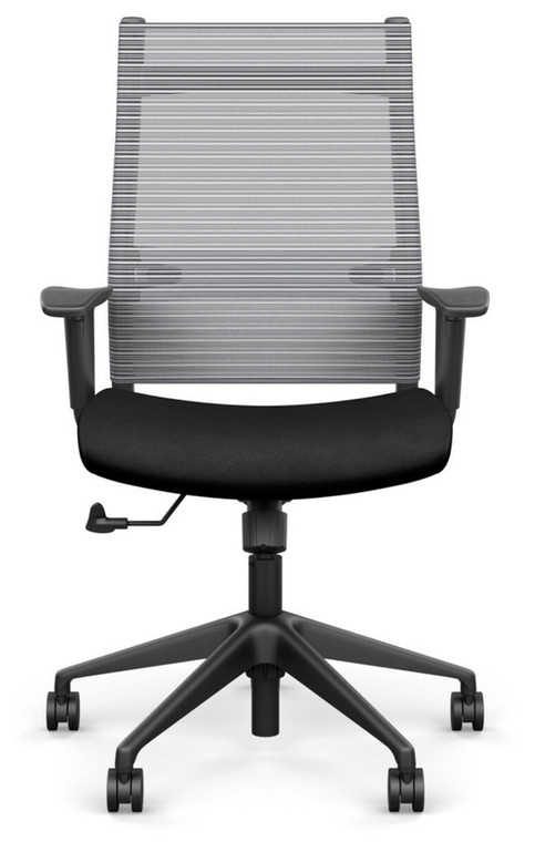 SitOnIt Wit High Back Mesh Task Chair - Work From Home Series, Black seat, Fog mesh and black frame