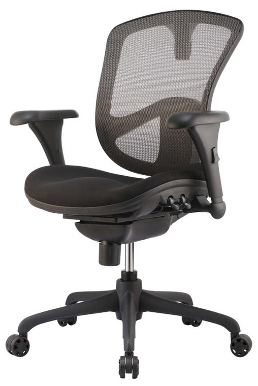 B1 Relax Ergonomic Padded Seat Work Chair with Sculpted Foam Seat in Black